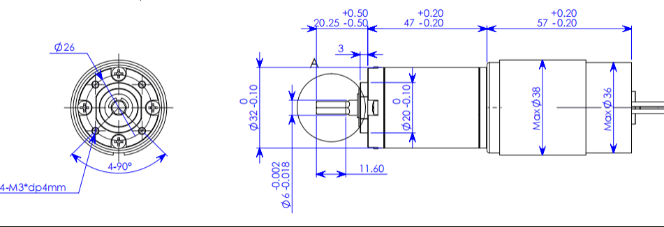 Planet Automatic Awning Geared Motor